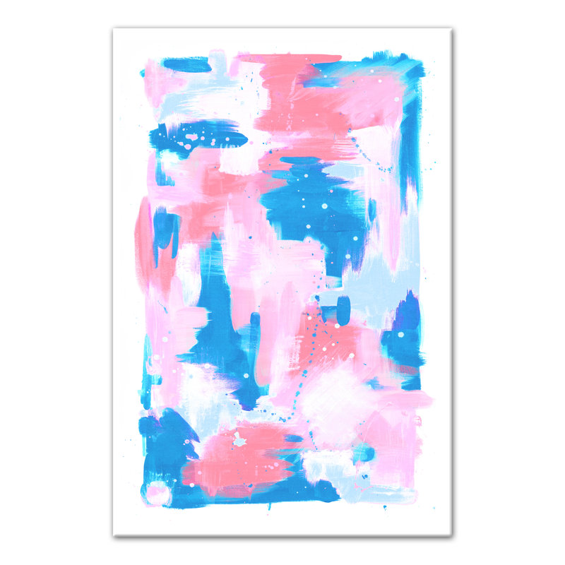 Wrought Studio Abstract Pastel Splash Acrylic Painting Print On