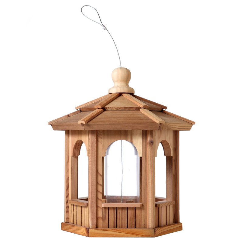 All Things Cedar Hexagon Decorative Tube Bird Feeder Reviews