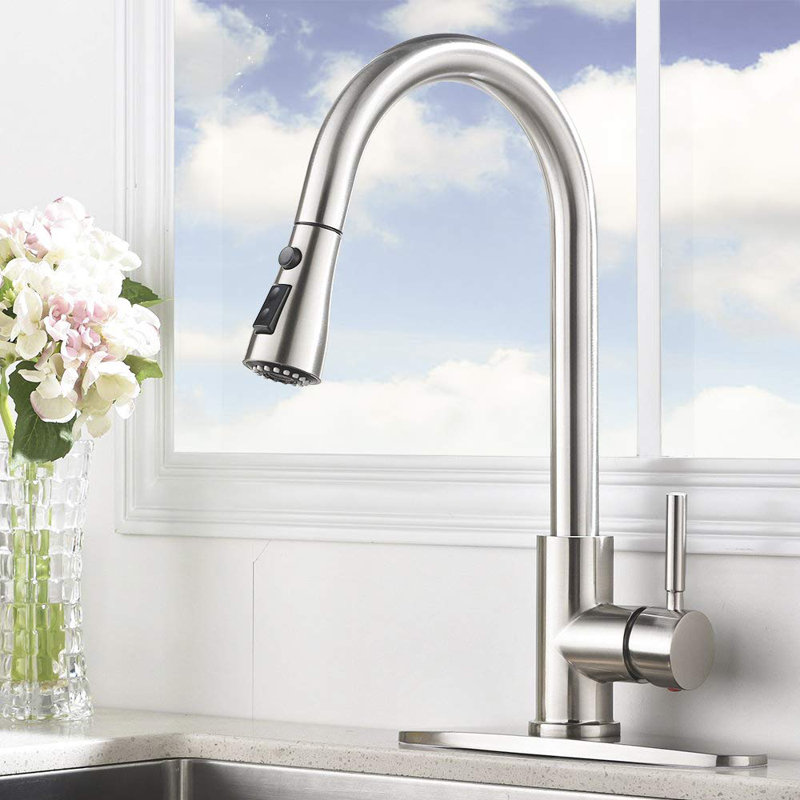 Vccucine Pull Down Single Handle Kitchen Faucet Reviews Wayfair