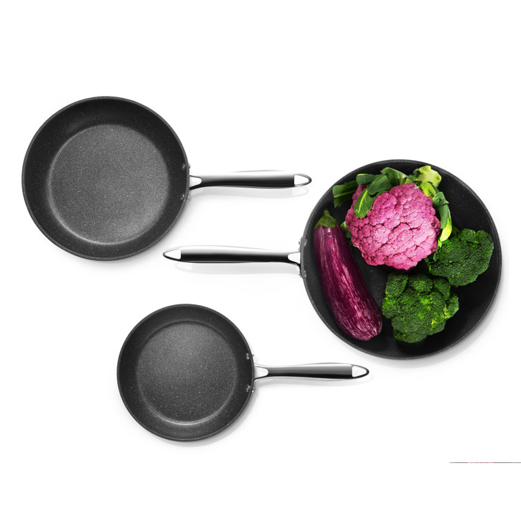 Granitestone Diamond Pro 3 Piece Hard Anodized Aluminum Non Stick Cookware Set Reviews Wayfair