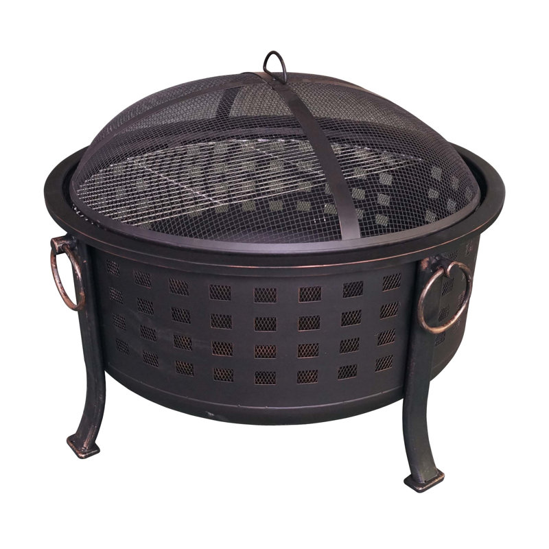 Basket Weave Steel Wood Burning Fire Pit
