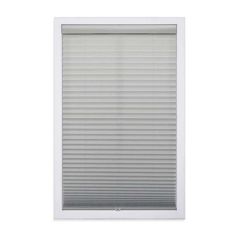 1 inch Cordless Semi-Sheer Light Filtering Pleated Shade Finish: Silver Gray, Length & Width: 42"W x 72"L