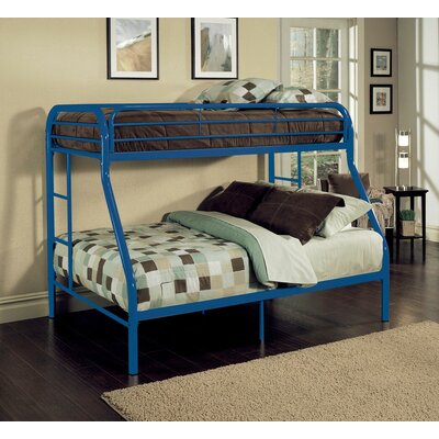 Hirst Bunk Bed Zoomie Kids Bed Frame Color: Blue, Size: Twin XL/Queen