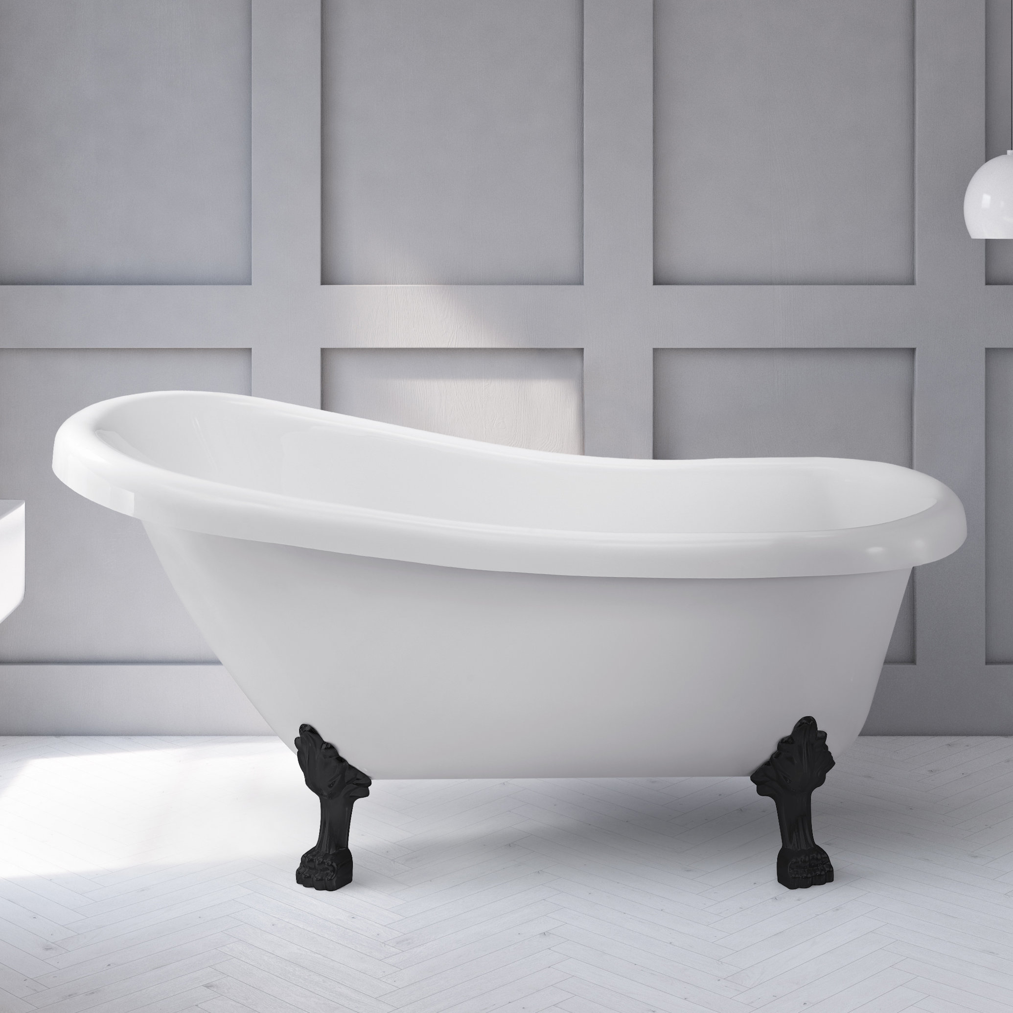 clawfoot soaking bathtub