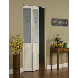 Etched Gl Bifold Doors Wayfair Pantry Gl Bi Fold Door
