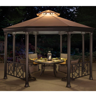 Go to store & view more images Waverly 14 Ft. W x 12 Ft. D Aluminum Patio Gazebo by Sunjoy