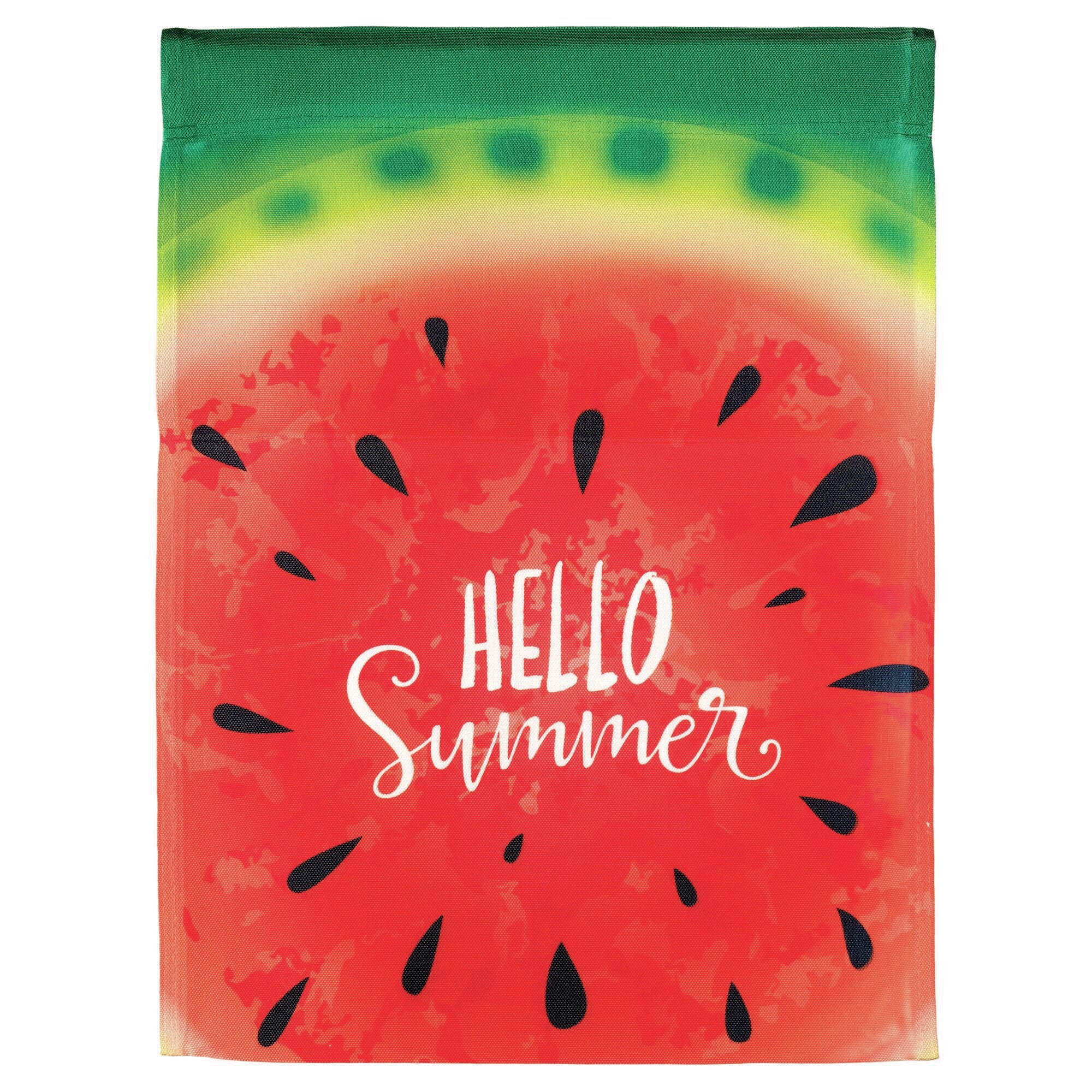 LiveHappy Summer Vibes Summertime Seasonal Watermelon Watercolor Throw Pillow 18x18 Multicolor