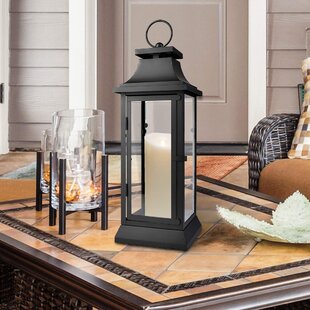 Candle Lanterns LED Black Set 4 Indoor Outdoor Decor Home Rustic Wedding New 