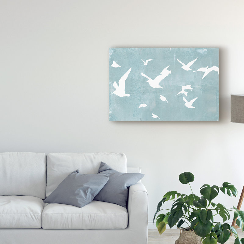East Urban Home Silhouettes In Flight I Acrylic Painting Print