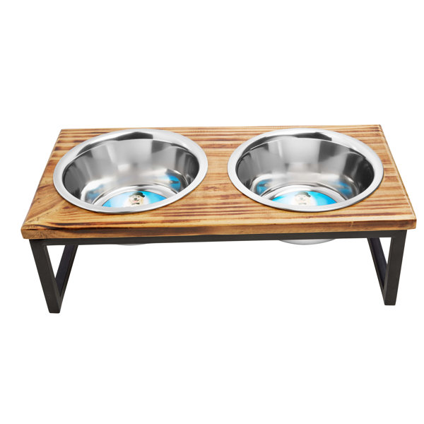 TFKitchen PVC Elevated Dog and Cat Pet Feeder Single Bowl Raised Stand