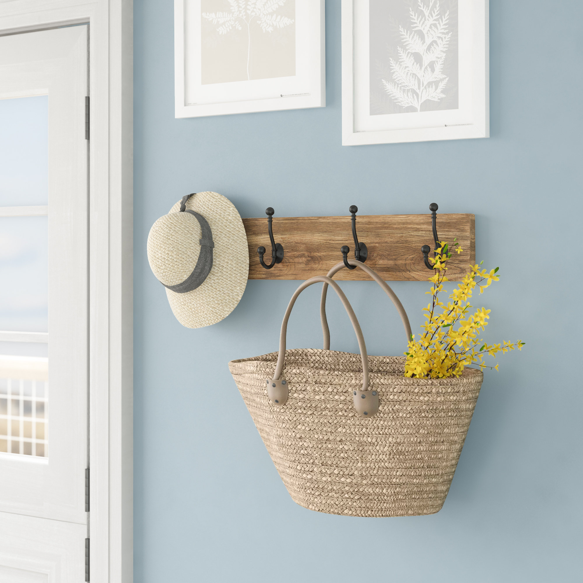 Gosnold Hook Board Wall Mounted Coat Rack Gosnold Hook Board Wall Mounted Coat Rack
