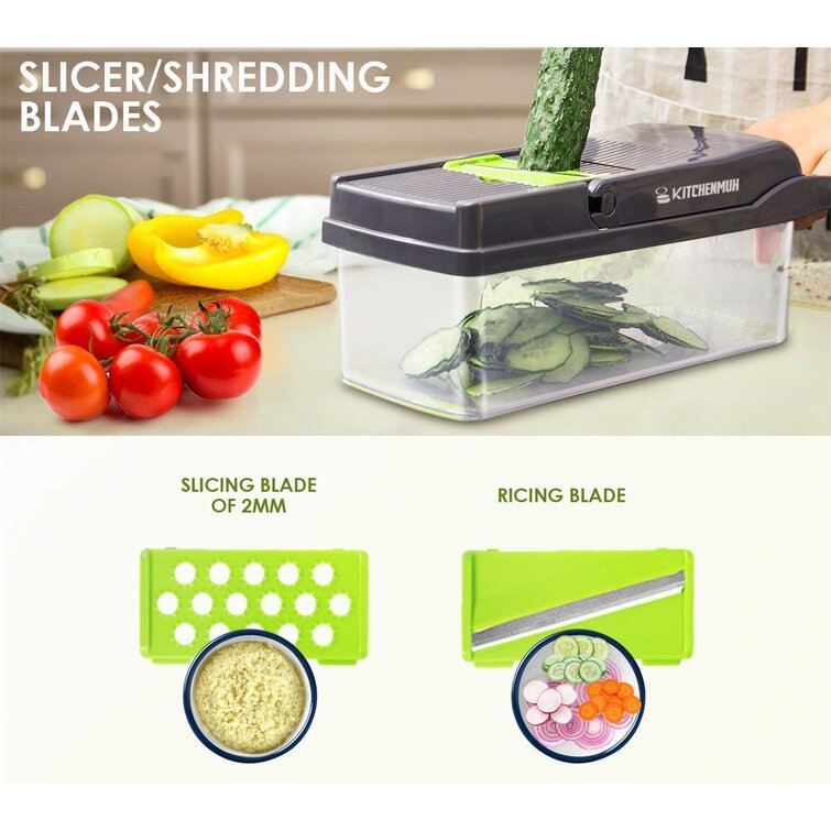 Bio Shred couteau Trancheuse fruits légumes râpe Shred Trancheuse contrôle épaisseur 