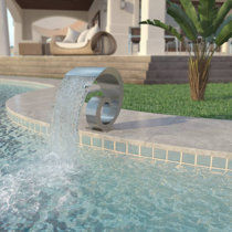 47.2 x 4.5 x 3.1 Festnight Pool Fountain Stainless Steel Waterfall Garden Outdoor Pool Fountain 
