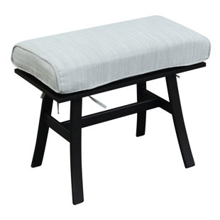 Go to store & view more images Ana Outdoor Teak Ottoman with Cushion by Bay Isle Home