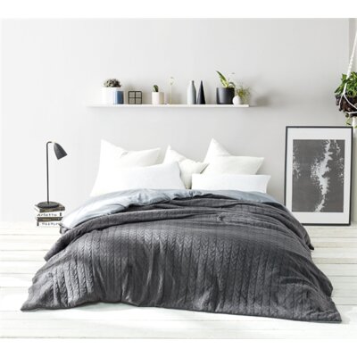 The Twillery Co Babb Cable Knit Comforter Size Queen