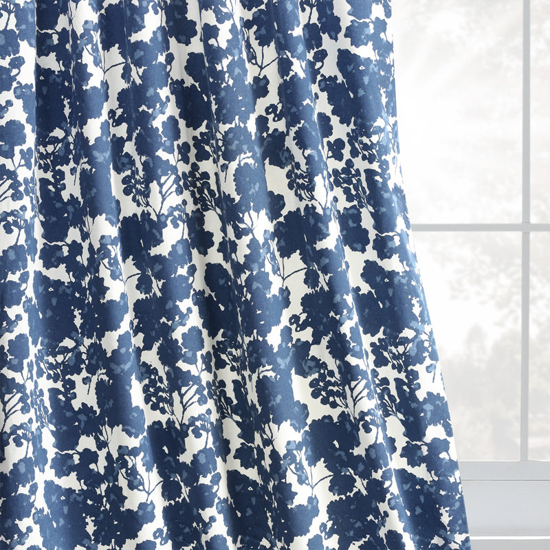 Hemsworth 100 Cotton Floral Room Darkening Rod Pocket Single