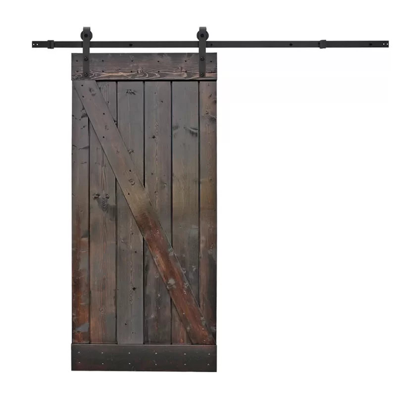 Calhome Paneled Wood Finish Barn Door With Installation Hardware Kit Reviews Wayfair