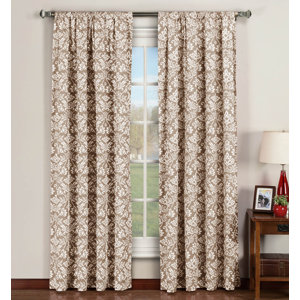 Victoria Nature/Floral Sheer Curtain Panels (Set of 2)