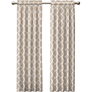 Kaiser Geometric Semi-Sheer Rod Pocket Curtain Panels (Set of 2)