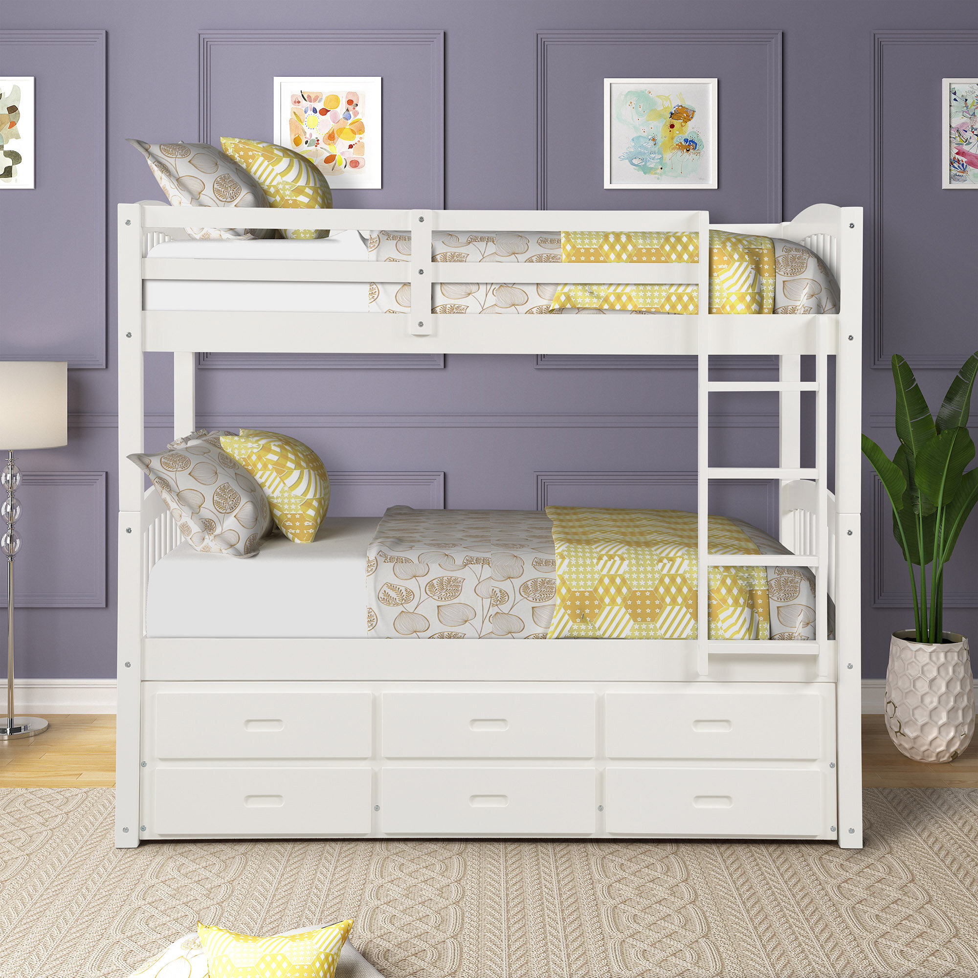 Trule Ferguson Twin Over Twin Bunk Bed With Trundle Wayfair