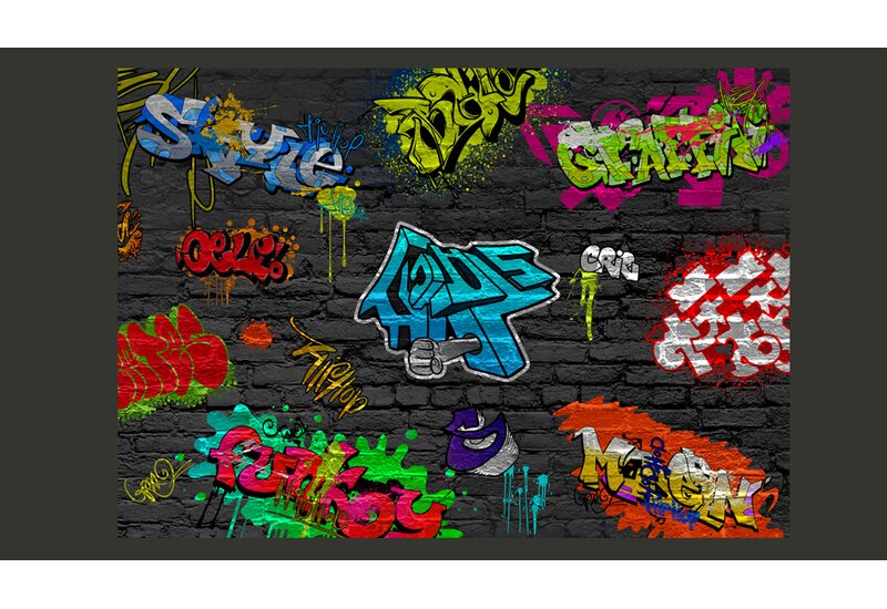 East Urban Home Graffiti Wall 2 1m X 300cm Wallpaper Wayfair Co Uk