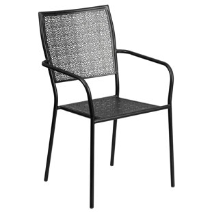 Modern Contemporary Metal Mesh Patio Chair Allmodern Aldergrove Stacking Patio Dining Chair