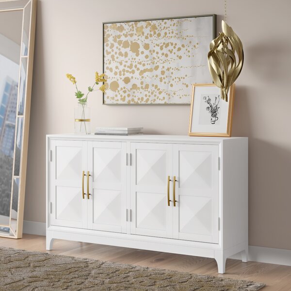 Aiello Four Door Geometric Front Sideboard