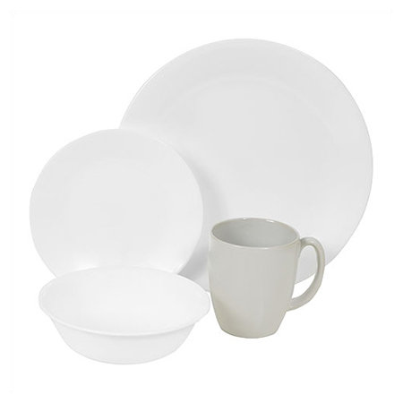 Corelle Livingware Winter Frost 16 Piece Dinnerware Set Service
