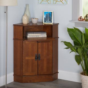 Corner Microwave Cabinet Wayfair Gulley 2 Door Corner Cabinet