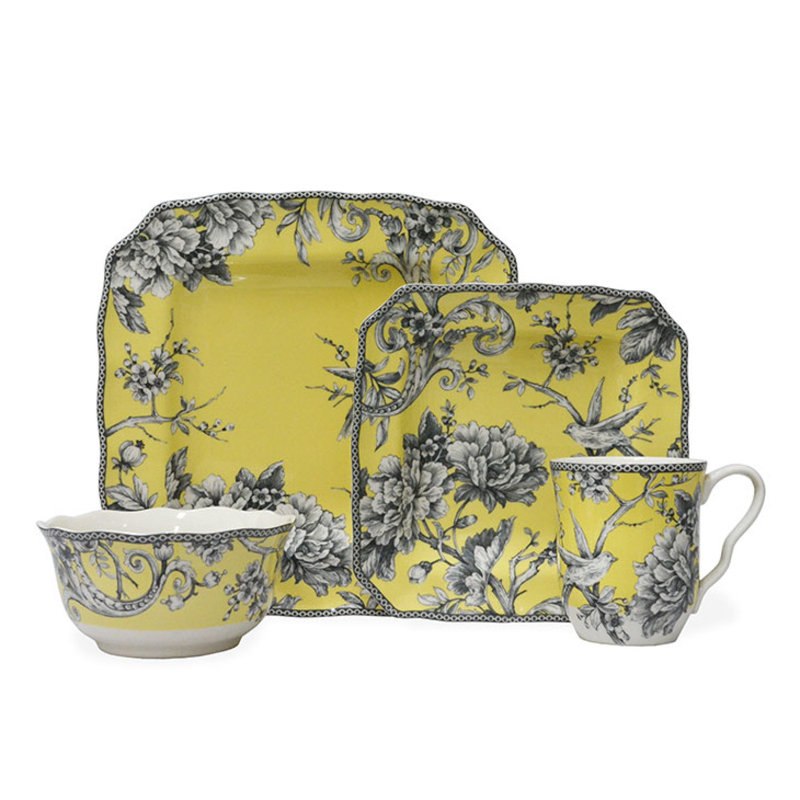 222 Fifth Adelaide 16 Piece Dinnerware Set Service For 4