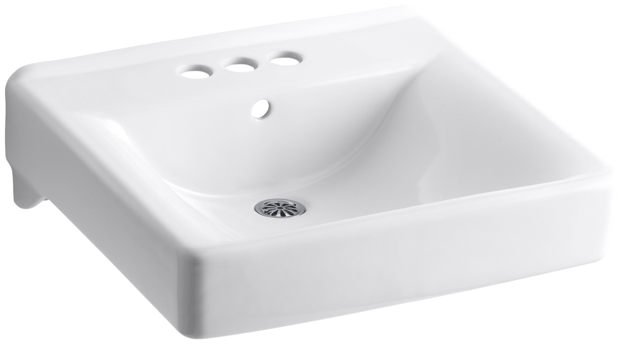 Soho Ceramic 20 Wall Mount Bathroom Sink With Overflow 