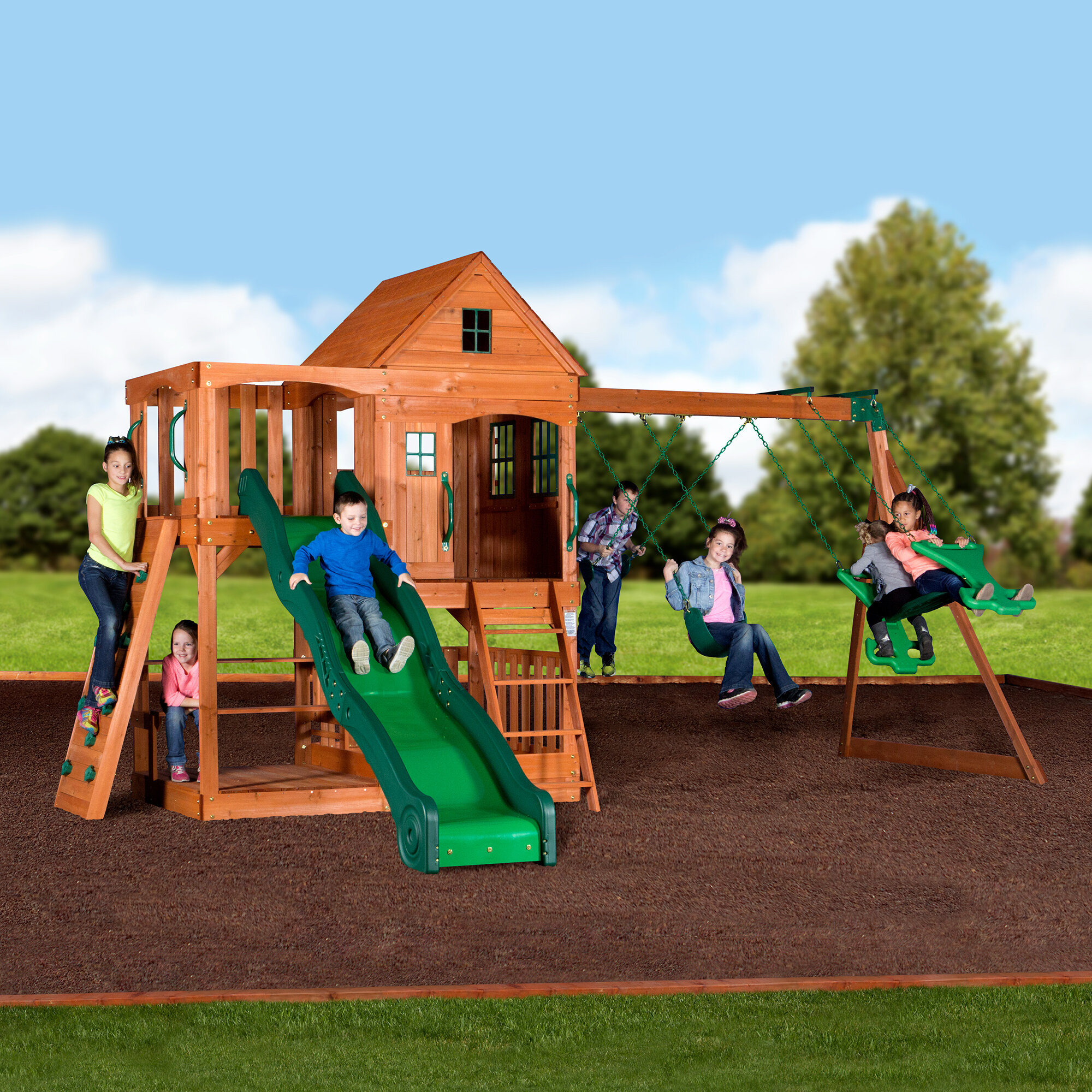 Backyard Discovery Pacific View All Swing Set Reviews Wayfair