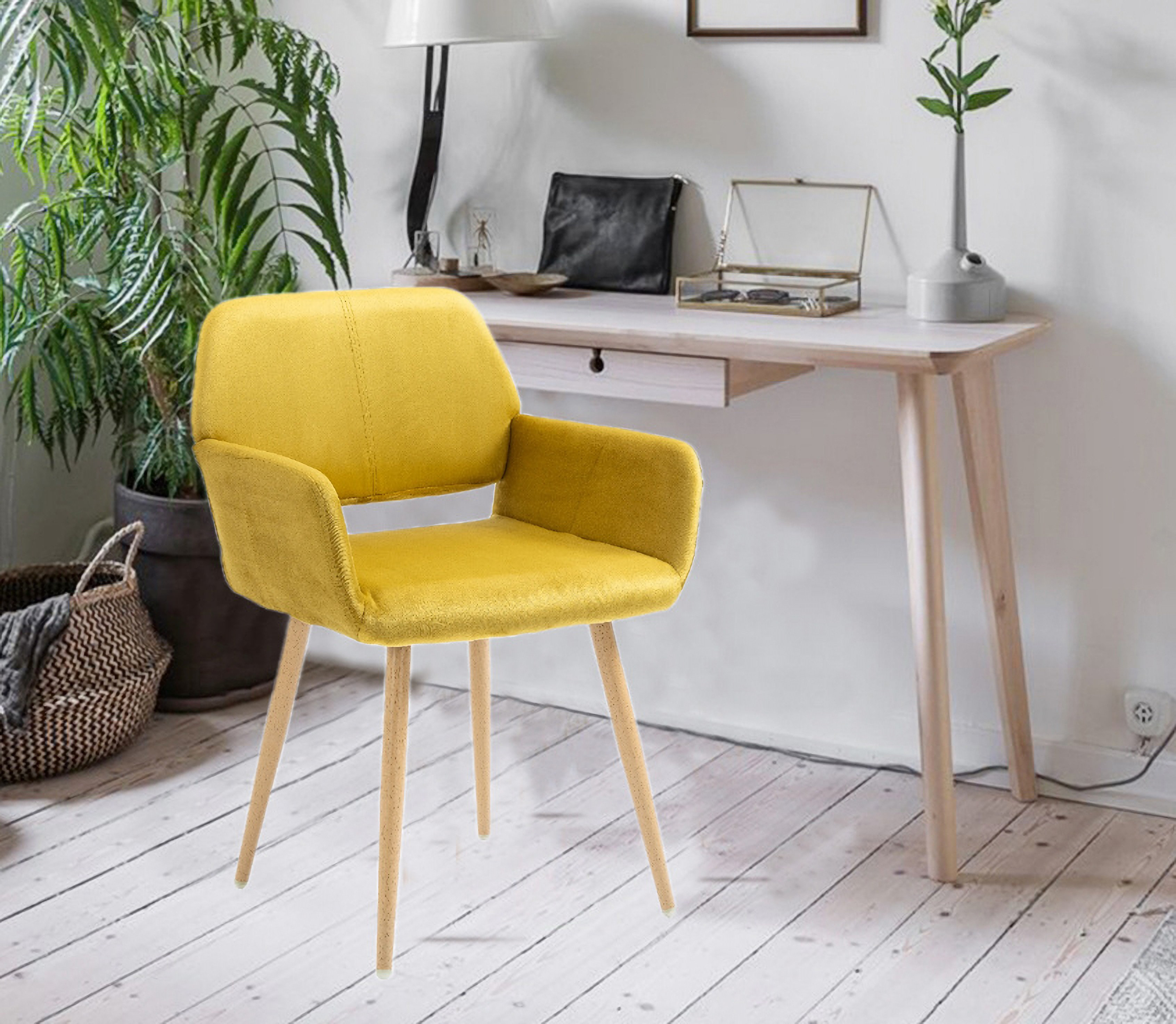 Everly Quinn Velvet Office Chair Wayfair