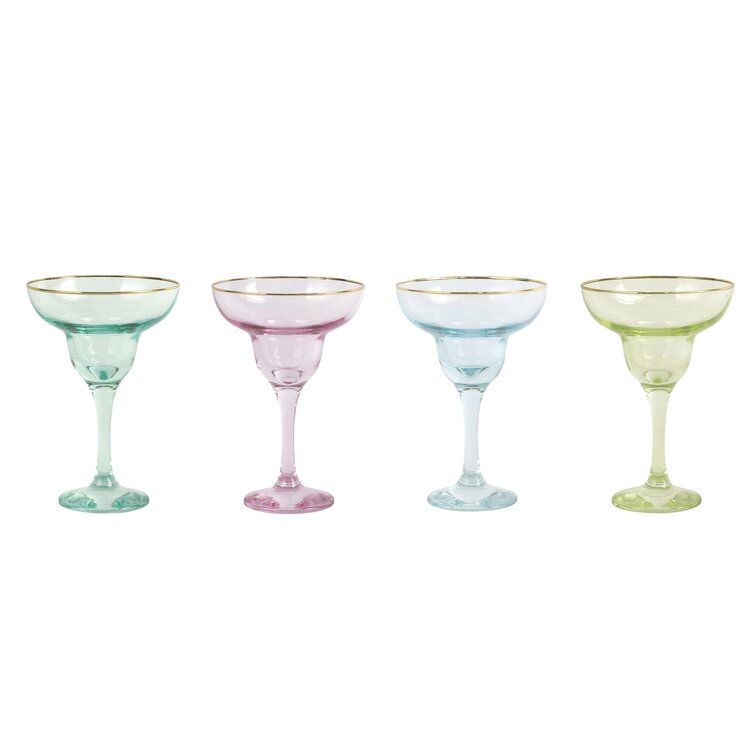 4 margarita glasses