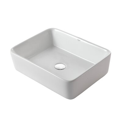 Kraus Ceramic Rectangular Vessel Bathroom Sink