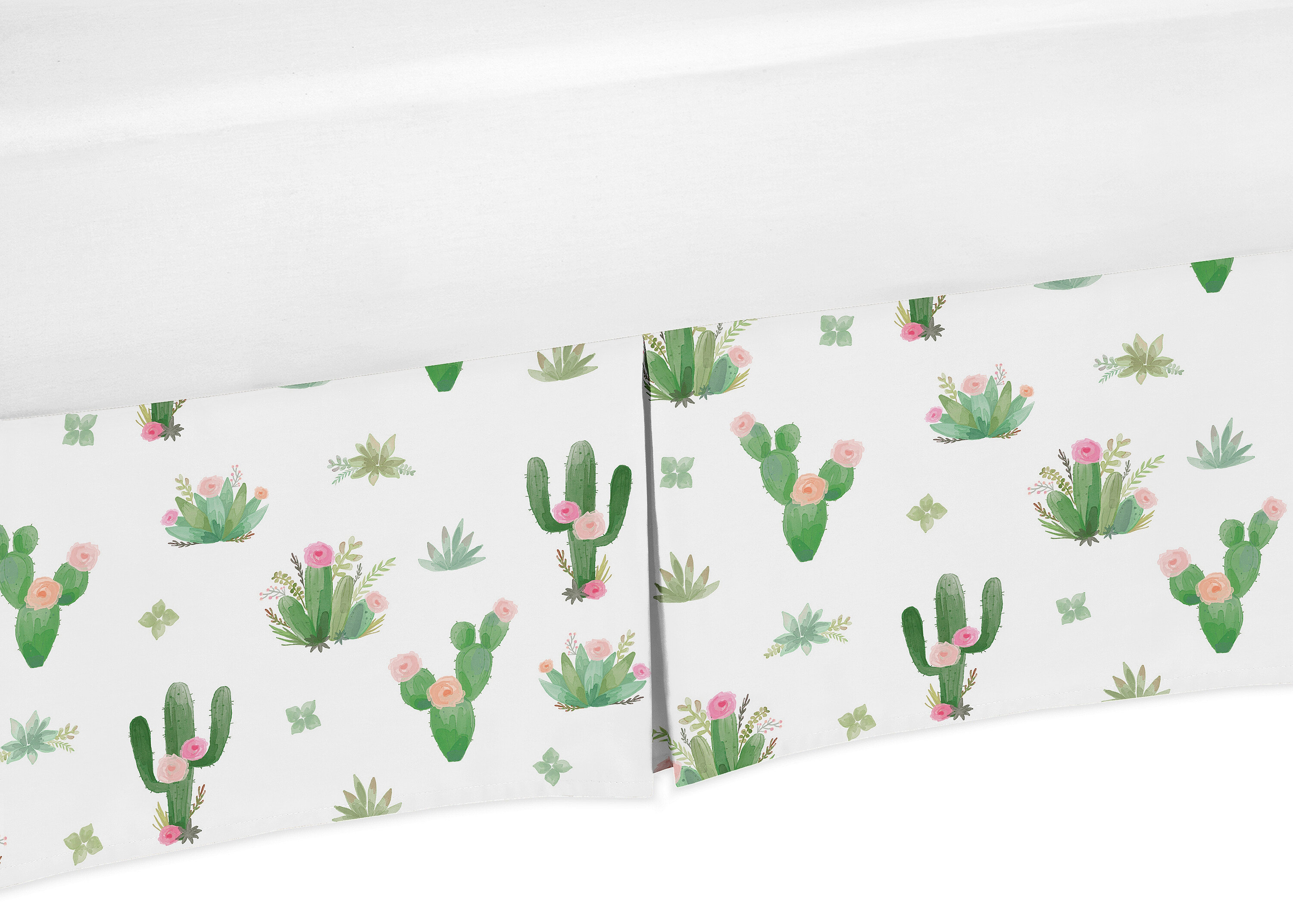 Sweet Jojo Designs Cactus Floral Crib Bed Skirt Wayfair