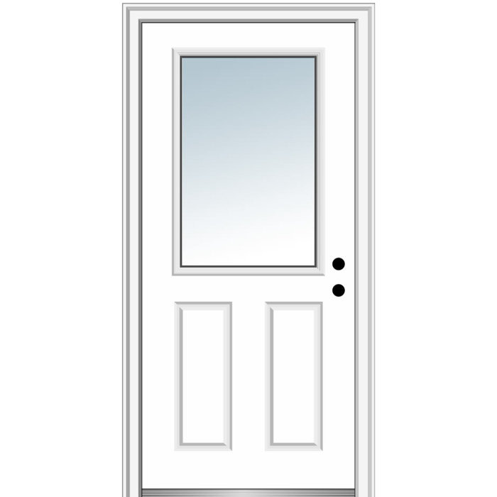 Smooth 0 5 Lite 2 Panel Fiberglass Prehung Front Entry Doors