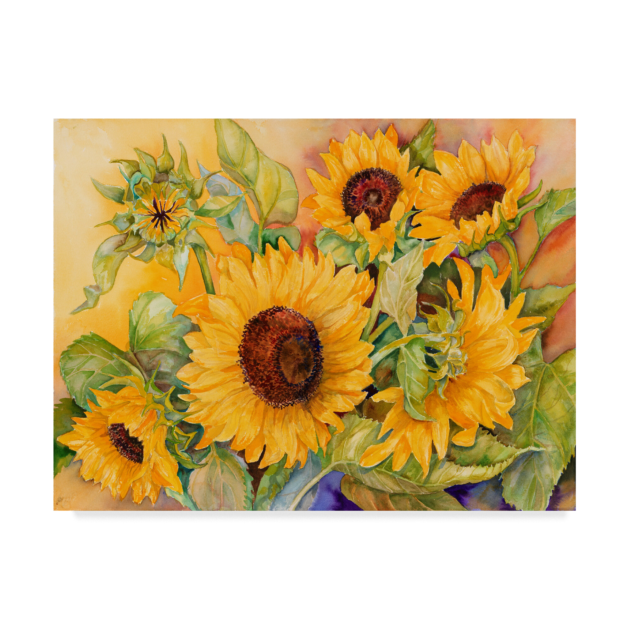 Trademark Art A Cutting Of Sunflowers Acrylic Painting Print On