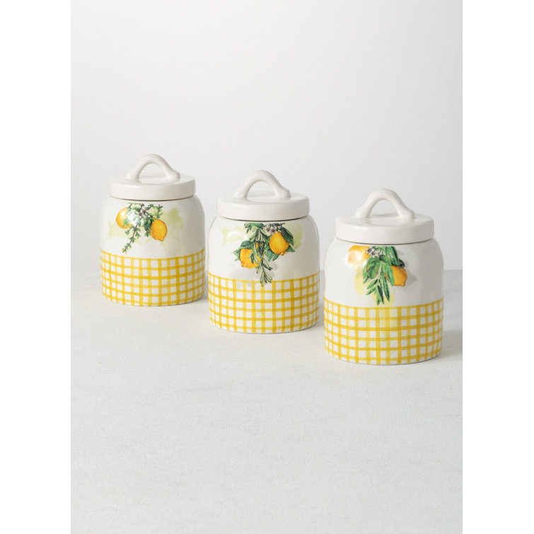 Hill Country Dolomite 3 Piece Kitchen Canister Set