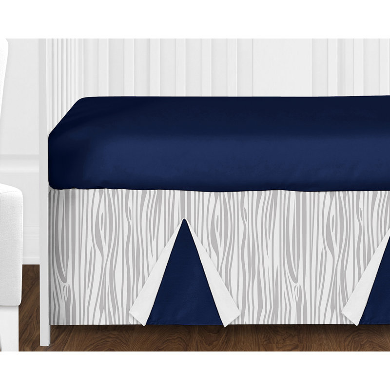 navy blue deer crib bedding