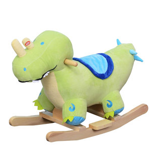 wooden dinosaur rocking horse
