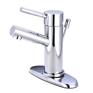 South Beach Single Handle Mono Block Centerset Bathroom Faucet with Pop-Up Drain and Plate