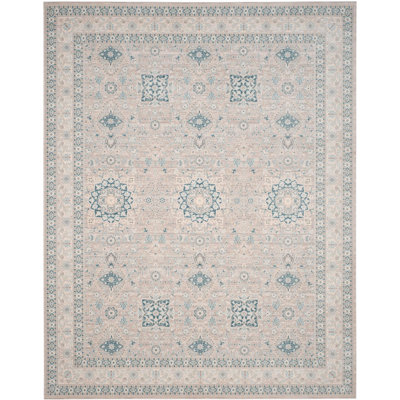 Bertille Gray/Blue Area Rug Lark Manor Rug Size: Rectangle 8' x 10'