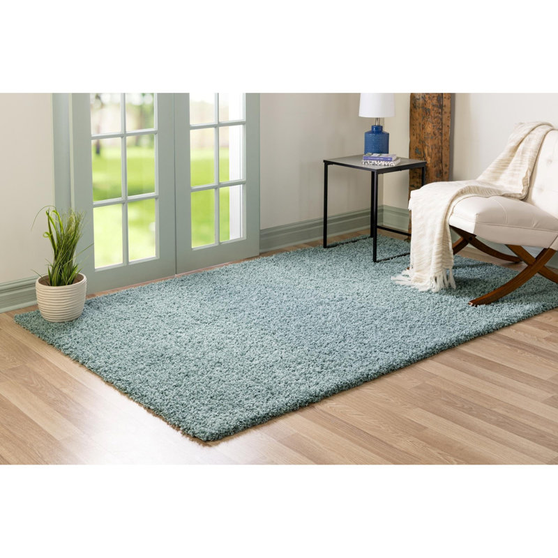 Andover Mills™ Maron Light Slate Blue Area Rug & Reviews | Wayfair