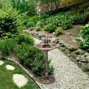 Tiered Bowls Water Fountain LED Light Outdoor Stack Stone Backyard Garden Oasis 