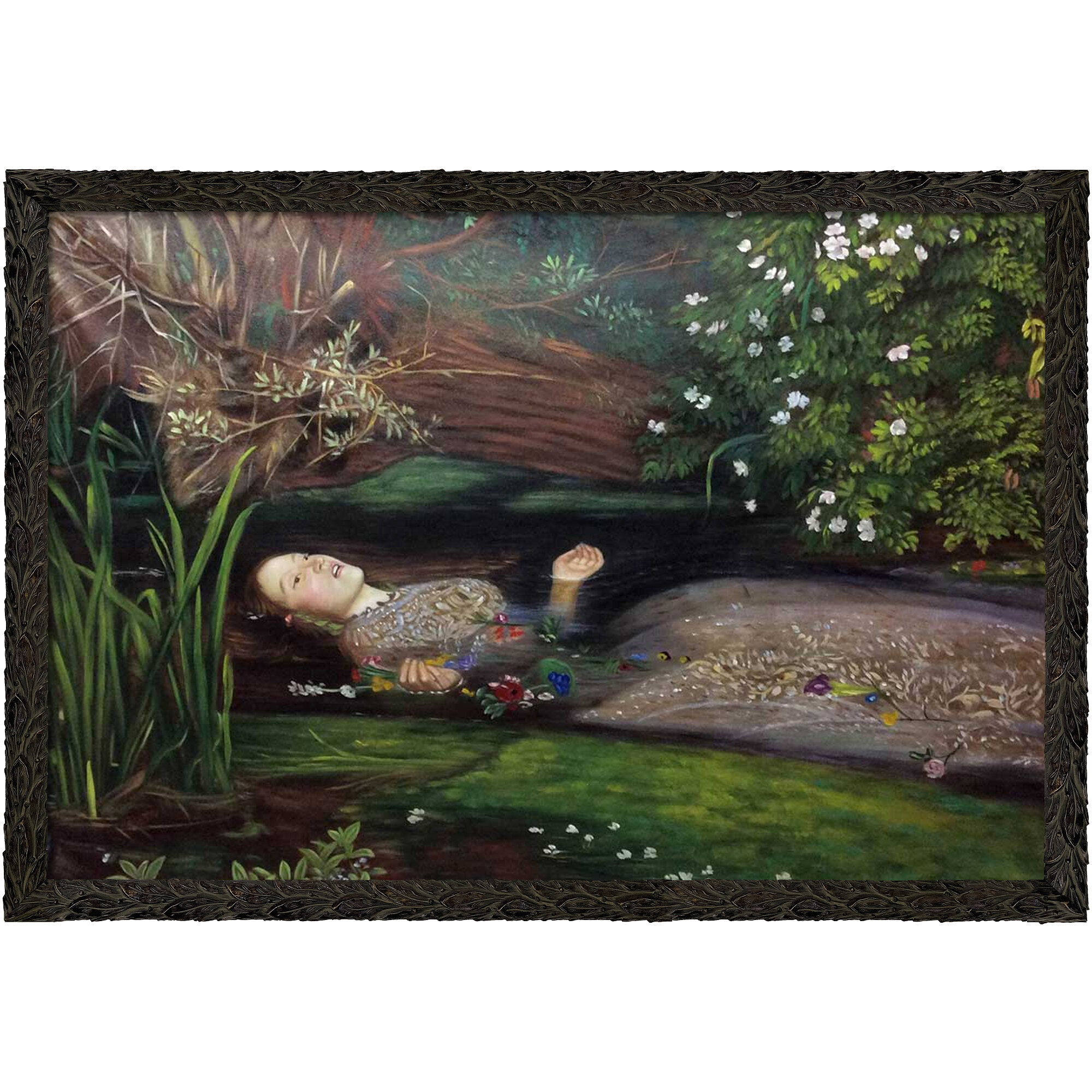 Overstock Art Ophelia By Sir John Everett Millais Painting On Canvas Wayfair