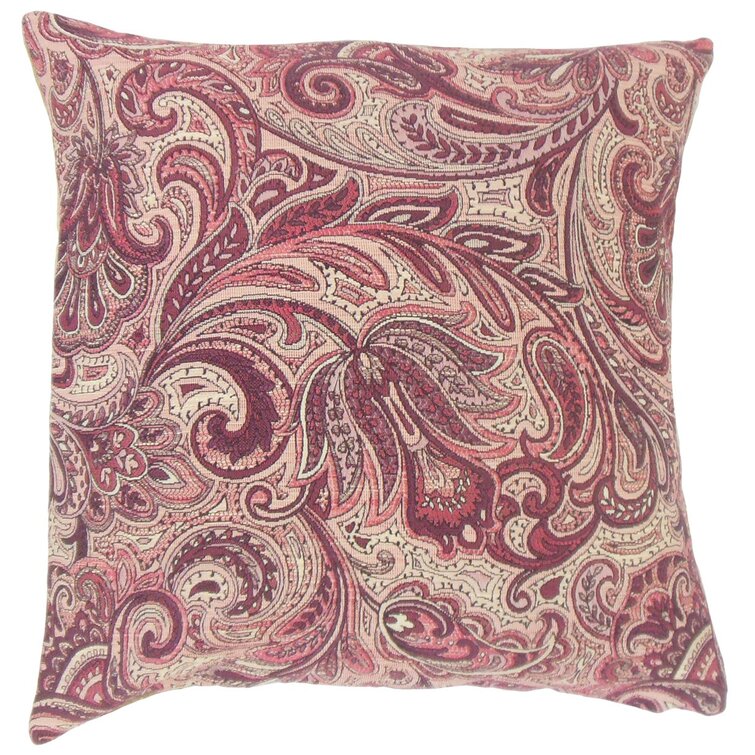 The Pillow Collection Vilette Paisley Throw Pillow Cover