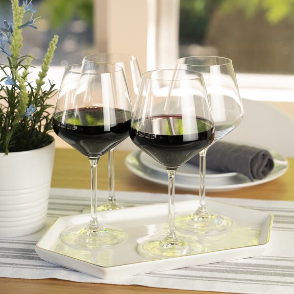 Wine Glass Goblet White or Red Wine 10oz Circle Letter Monogram 