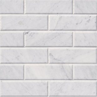 Beveled Marble Subway Tile Wayfair Arabeo Hon And Bev 4 X 12 Marble Subway Tile In White