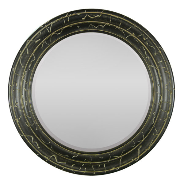 Round Wood Framed Mirror Wayfair